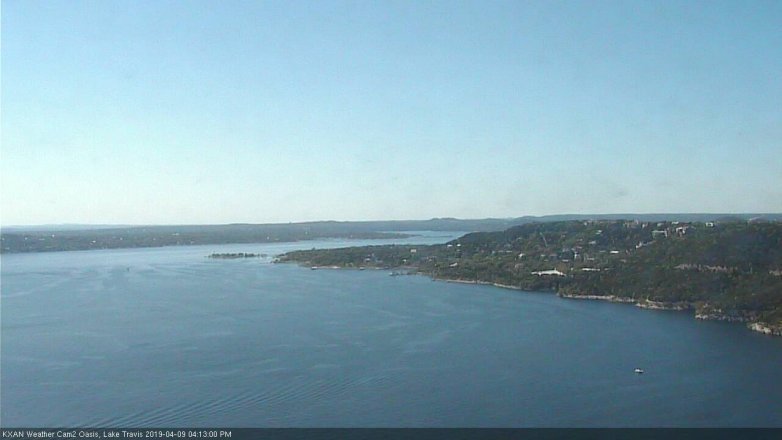 Lake Travis webcam, April 9, 2019 3:15 PM CT