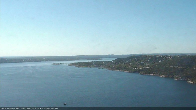 Lake Travis webcam, April 9, 2019 3:20 PM CT