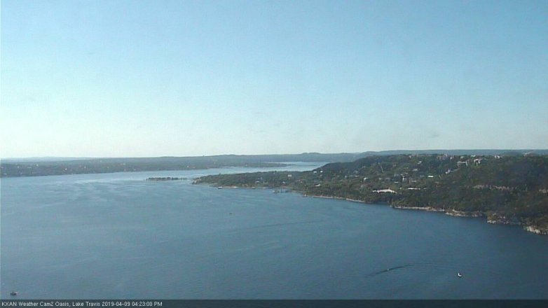 Lake Travis webcam, April 9, 2019 3:25 PM CT