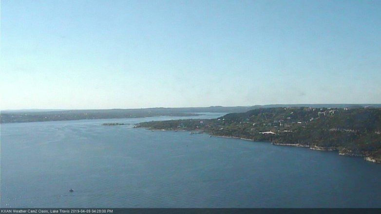 Lake Travis webcam, April 9, 2019 3:30 PM CT