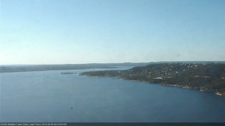 Lake Travis webcam, April 9, 2019 3:35 PM CT