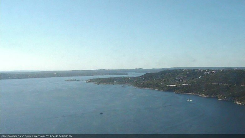 Lake Travis webcam, April 9, 2019 3:40 PM CT