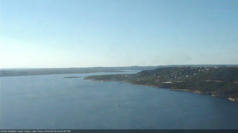 Lake Travis webcam, April 9, 2019 3:45 PM CT