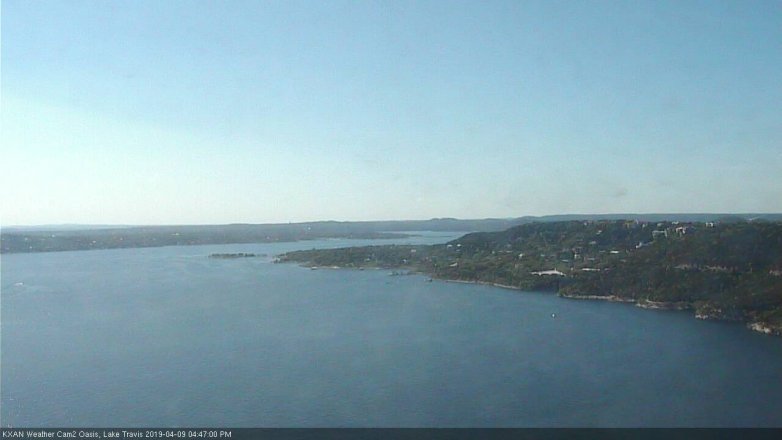 Lake Travis webcam, April 9, 2019 3:50 PM CT