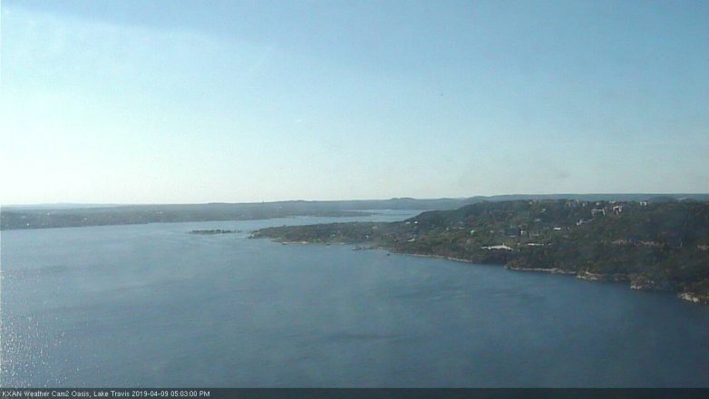 Lake Travis webcam, April 9, 2019 4:05 PM CT