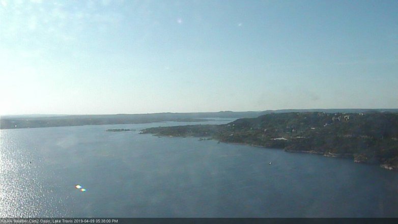 Lake Travis webcam, April 9, 2019 4:40 PM CT