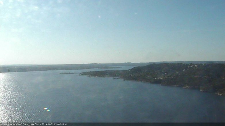 Lake Travis webcam, April 9, 2019 4:50 PM CT