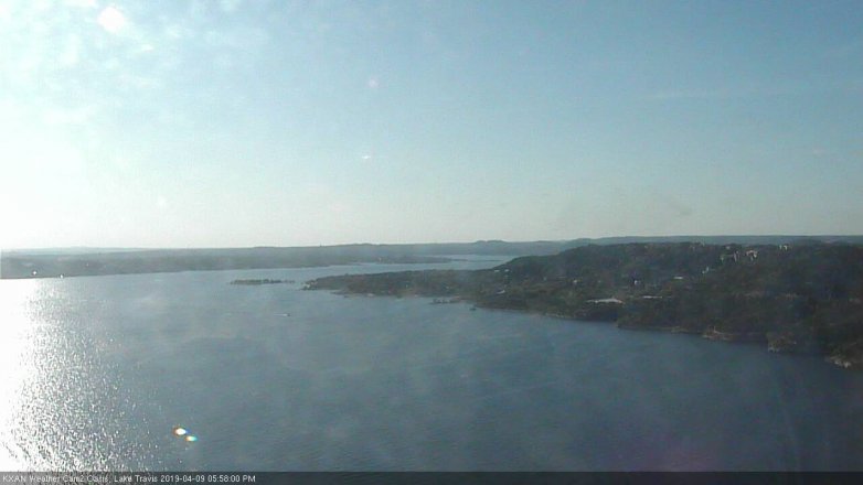 Lake Travis webcam, April 9, 2019 5:00 PM CT
