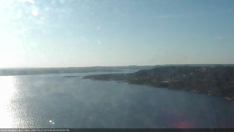 Lake Travis webcam, April 9, 2019 5:10 PM CT