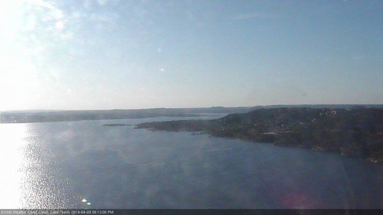 Lake Travis webcam, April 9, 2019 5:15 PM CT