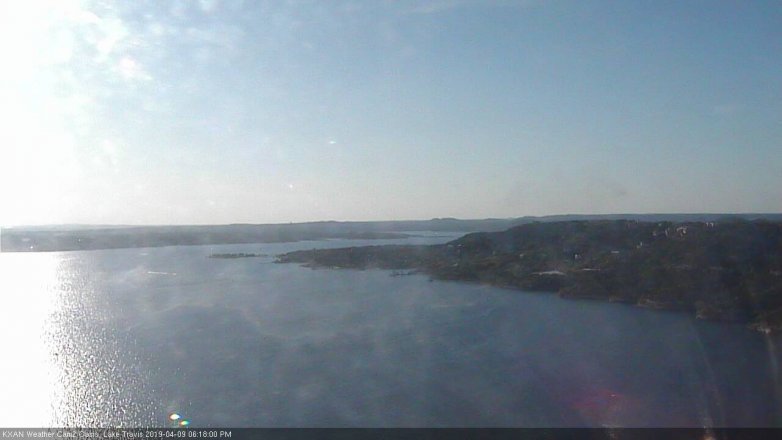 Lake Travis webcam, April 9, 2019 5:20 PM CT