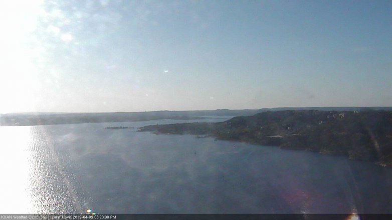 Lake Travis webcam, April 9, 2019 5:25 PM CT