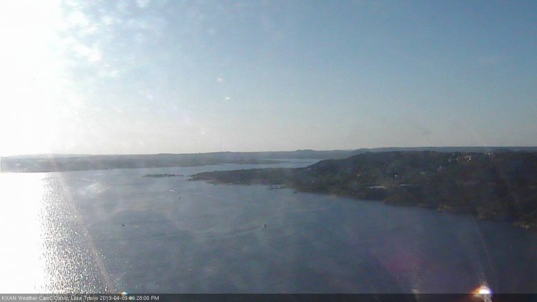 Lake Travis webcam, April 9, 2019 5:30 PM CT