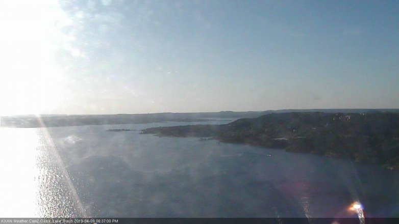 Lake Travis webcam, April 9, 2019 5:40 PM CT