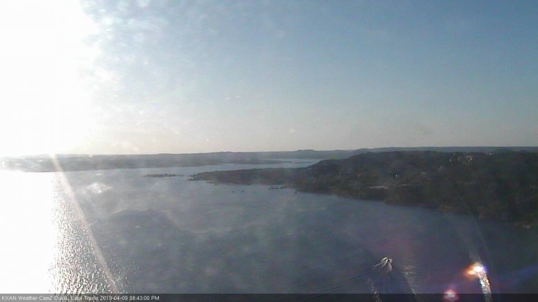 Lake Travis webcam, April 9, 2019 5:45 PM CT