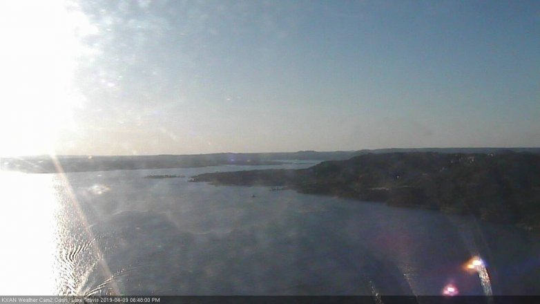 Lake Travis webcam, April 9, 2019 5:50 PM CT