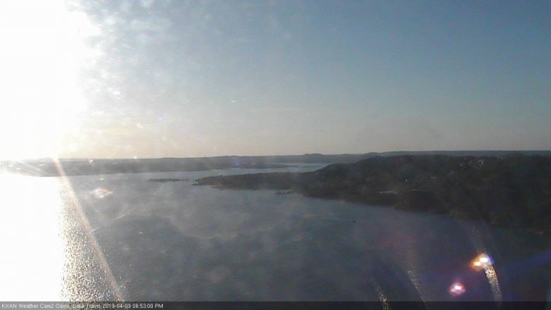 Lake Travis webcam, April 9, 2019 5:55 PM CT