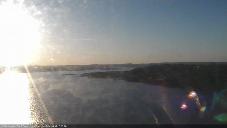 Lake Travis webcam, April 9, 2019 6:15 PM CT