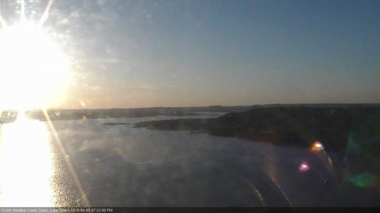 Lake Travis webcam, April 9, 2019 6:25 PM CT