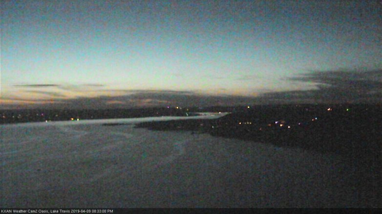 Lake Travis webcam, April 9, 2019 7:35 PM CT