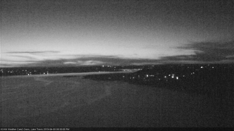 Lake Travis webcam, April 9, 2019 7:40 PM CT