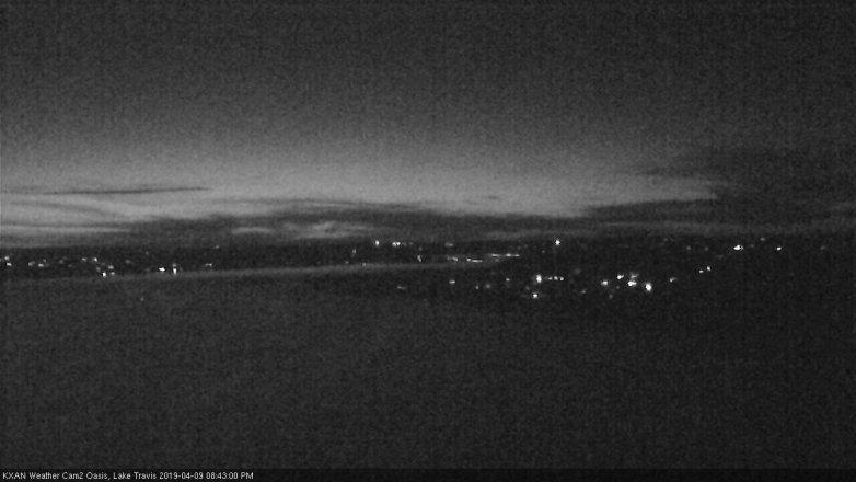 Lake Travis webcam, April 9, 2019 7:45 PM CT