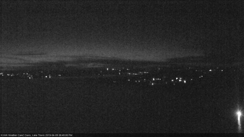 Lake Travis webcam, April 9, 2019 7:50 PM CT