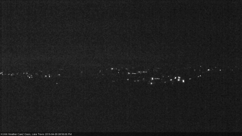 Lake Travis webcam, April 9, 2019 8:00 PM CT
