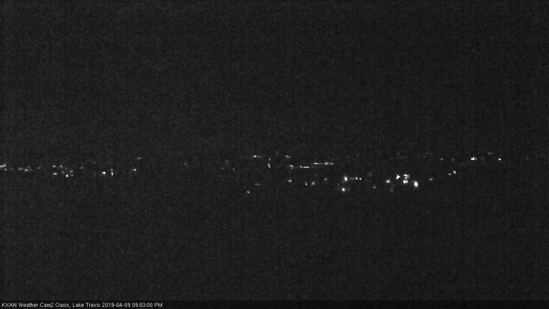 Lake Travis webcam, April 9, 2019 8:05 PM CT