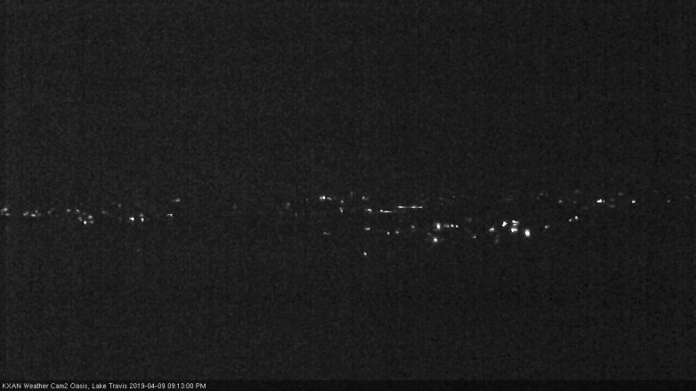Lake Travis webcam, April 9, 2019 8:15 PM CT