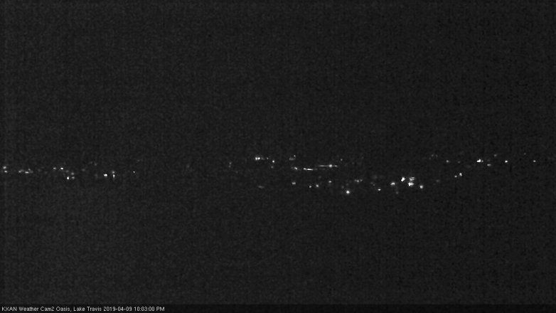 Lake Travis webcam, April 9, 2019 9:05 PM CT