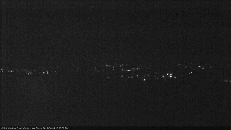 Lake Travis webcam, April 9, 2019 9:10 PM CT