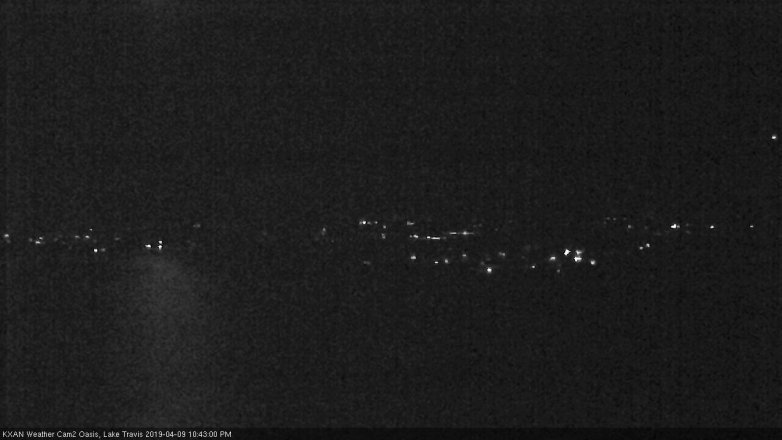 Lake Travis webcam, April 9, 2019 9:45 PM CT