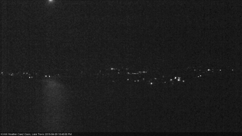 Lake Travis webcam, April 9, 2019 9:50 PM CT