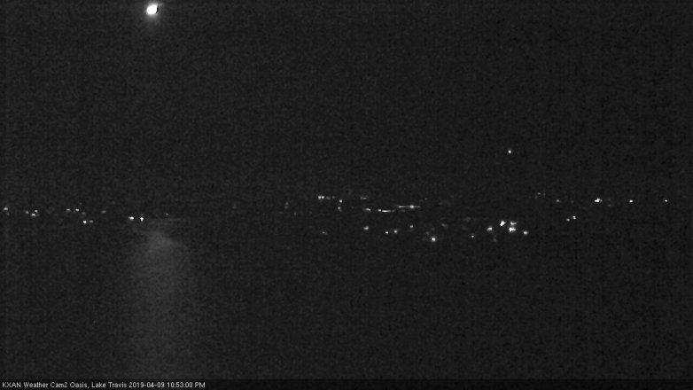 Lake Travis webcam, April 9, 2019 9:55 PM CT