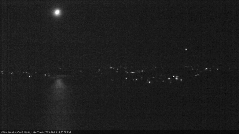 Lake Travis webcam, April 9, 2019 10:05 PM CT