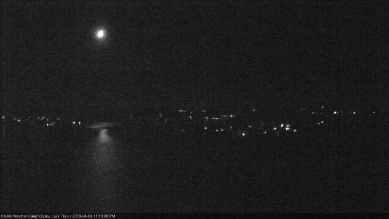 Lake Travis webcam, April 9, 2019 10:15 PM CT