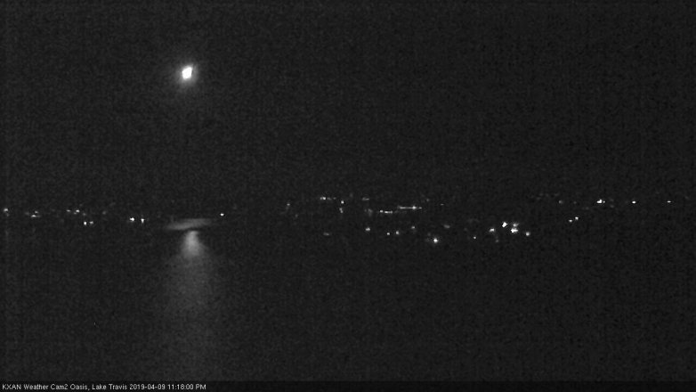 Lake Travis webcam, April 9, 2019 10:20 PM CT