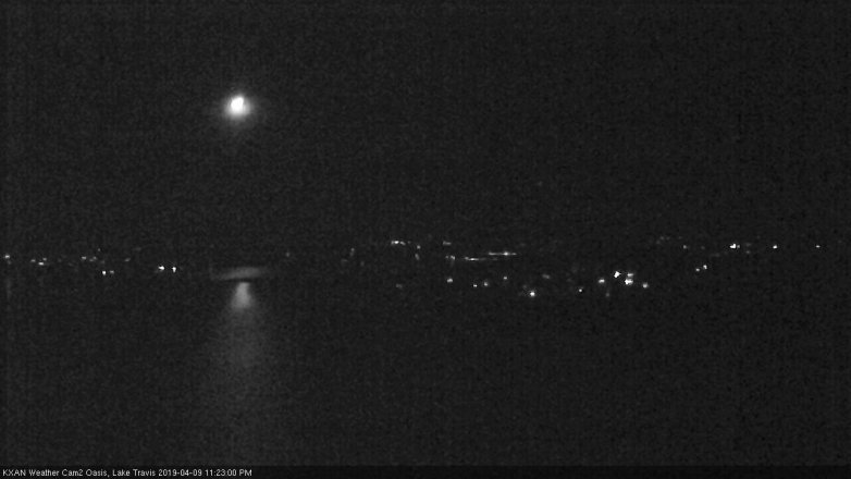Lake Travis webcam, April 9, 2019 10:25 PM CT