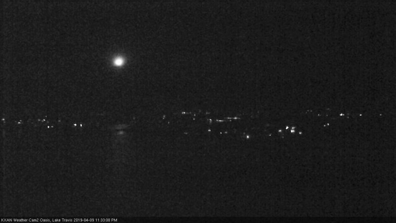 Lake Travis webcam, April 9, 2019 10:35 PM CT