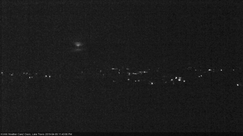 Lake Travis webcam, April 9, 2019 10:45 PM CT