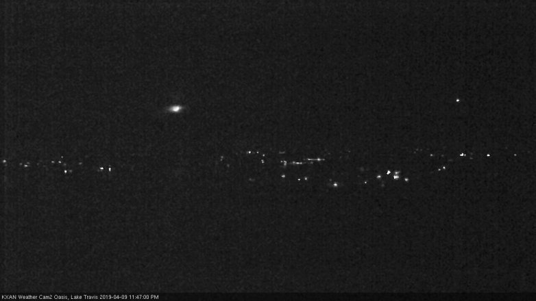 Lake Travis webcam, April 9, 2019 10:50 PM CT