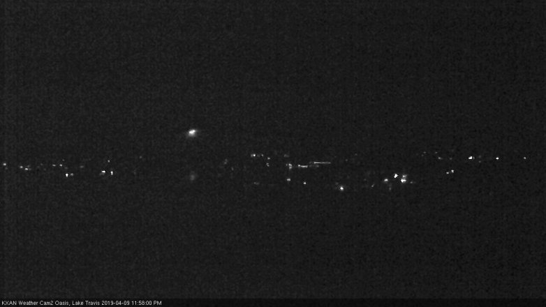 Lake Travis webcam, April 9, 2019 11:00 PM CT