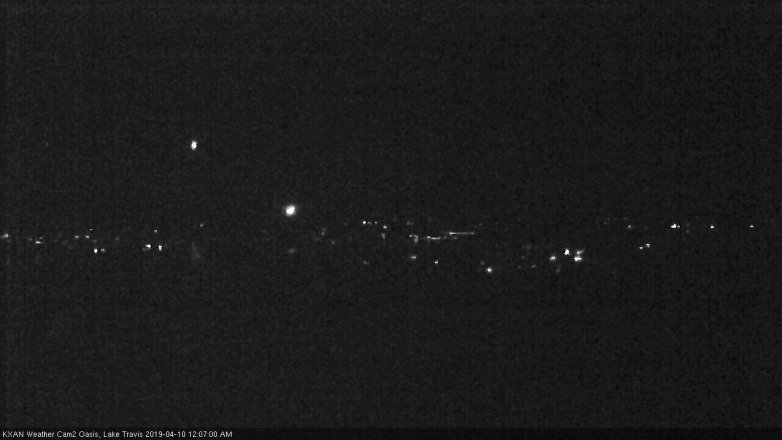 Lake Travis webcam, April 9, 2019 11:10 PM CT