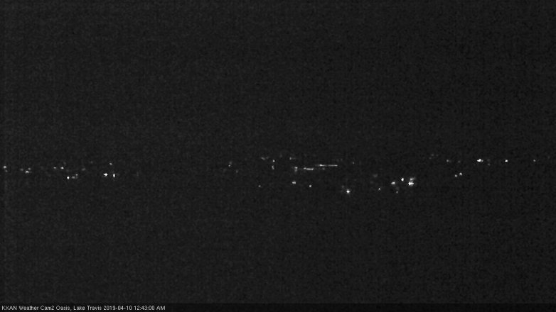 Lake Travis webcam, April 9, 2019 11:45 PM CT