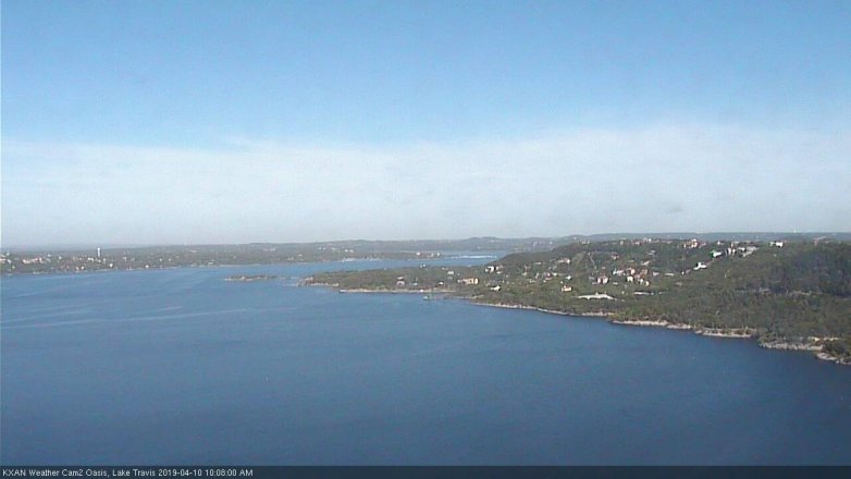 Lake Travis webcam, April 10, 2019 9:10 AM CT