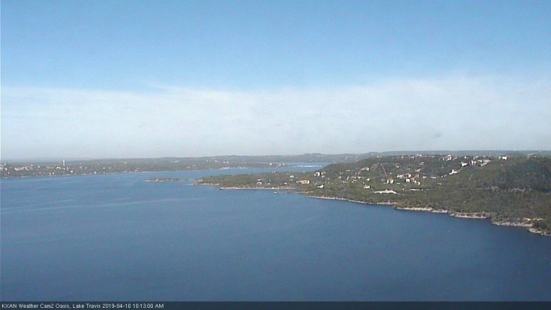 Lake Travis webcam, April 10, 2019 9:15 AM CT