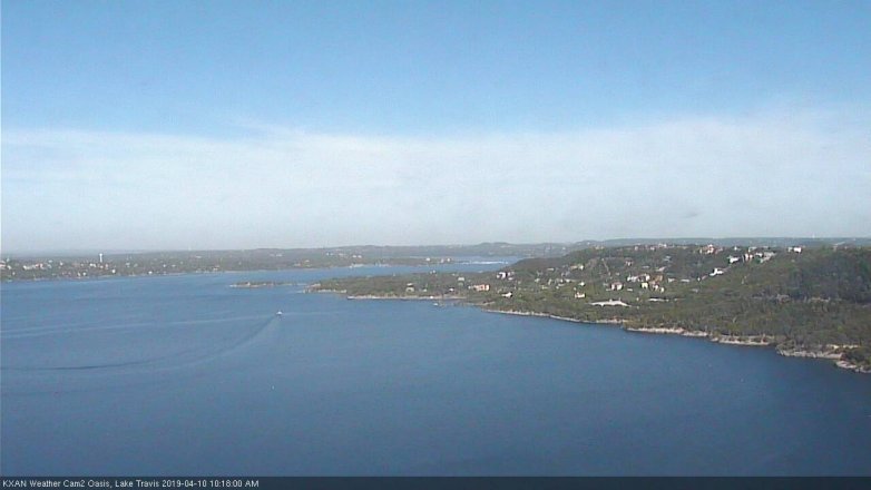 Lake Travis webcam, April 10, 2019 9:20 AM CT