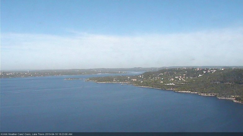 Lake Travis webcam, April 10, 2019 9:25 AM CT