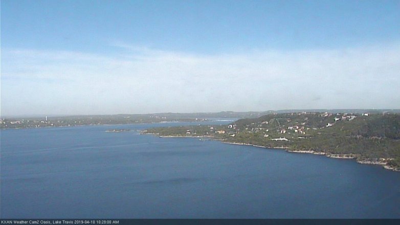 Lake Travis webcam, April 10, 2019 9:30 AM CT